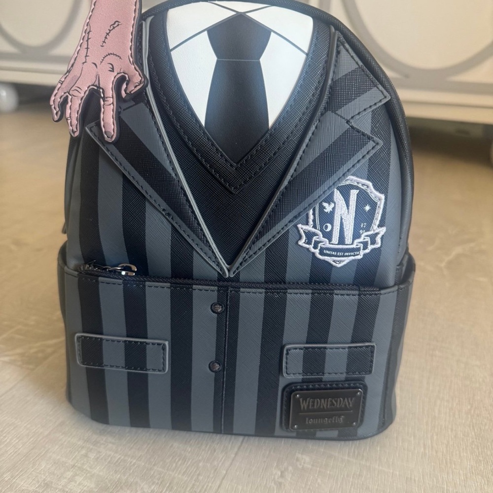 Loungefly Wednesday Addams Exclusive Nevermore Cosplay Mini Backpack NWT